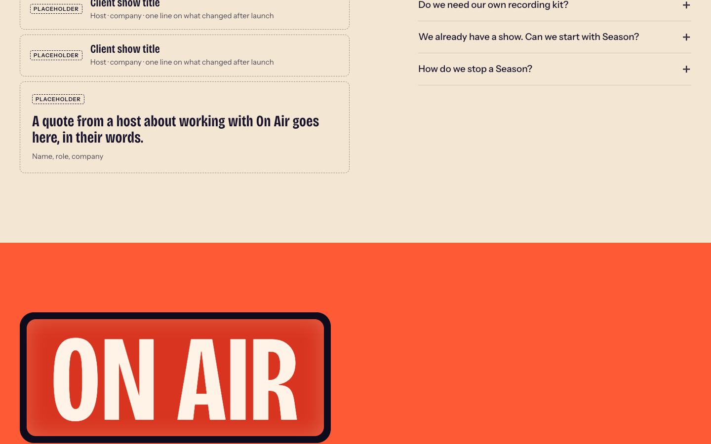 On Air, screen 7 of 8