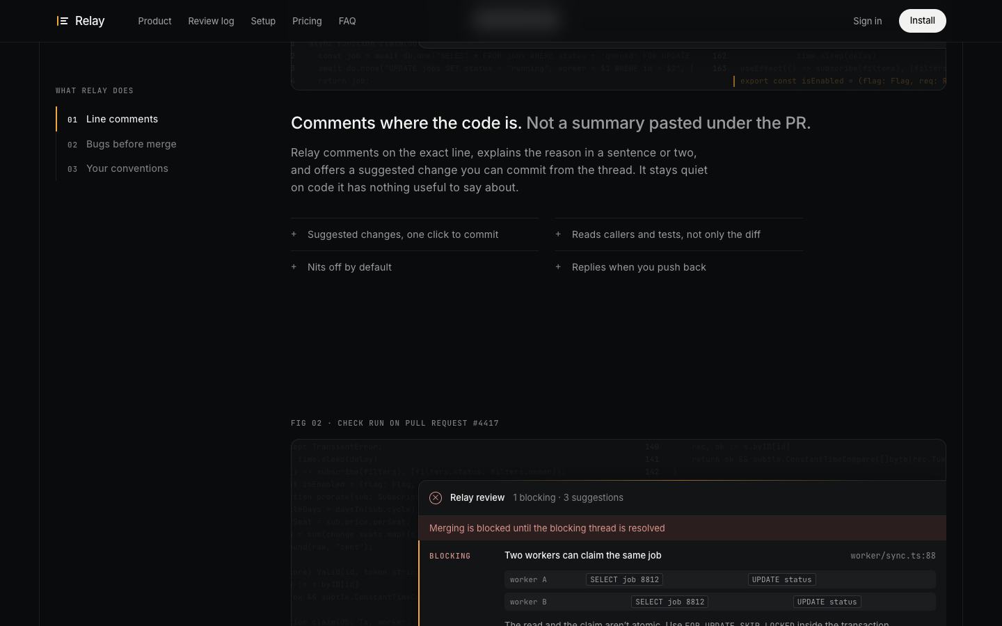 Relay, screen 2 of 8